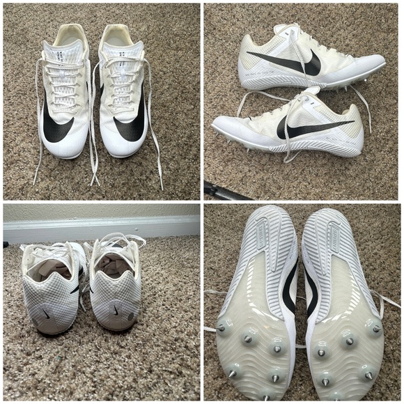 Brand new Nike Zoom Rival Sprint Track &Field Shoes White Black... - Picture 1 of 7